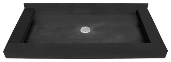 Tile Redi 3448CDT-PVC 34"x48" Triple Curb Shower Pan With Center PVC Drain