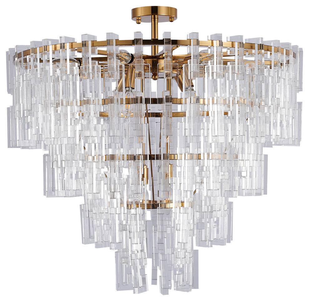 Bethel International LX54L 10-Light Chandelier, Antique Bronze