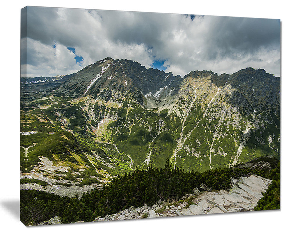 "Panoramic Vista Over Mountains" Canvas Print