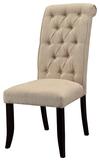 Furniture of America Landon Wood 7-piece Dining Set in Beige and Black