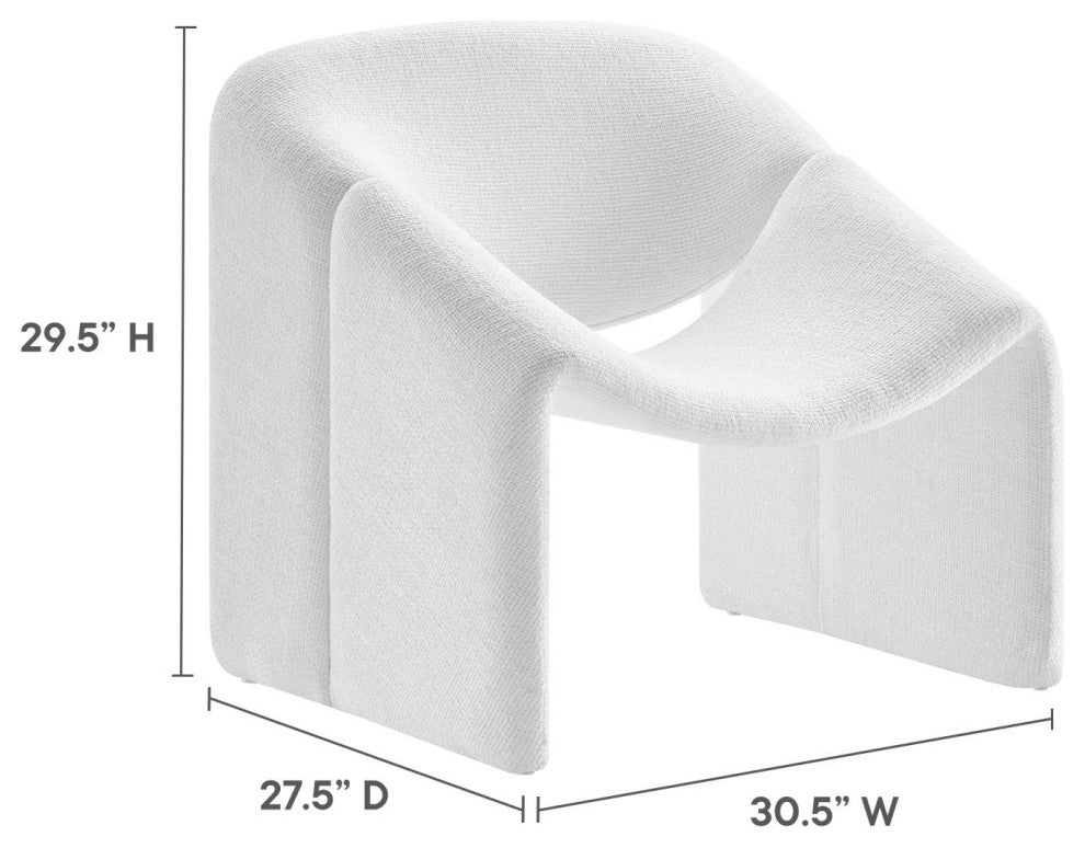 Vivi Chenille Upholstered Accent Chair - Frost