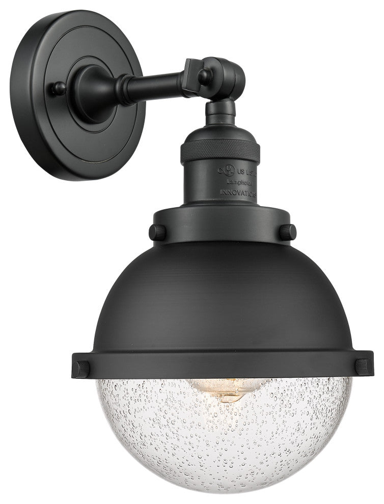 Innovations 203-BK-HFS-64-BK Hampden 1 Light 7.25" Sconce, Matte Black