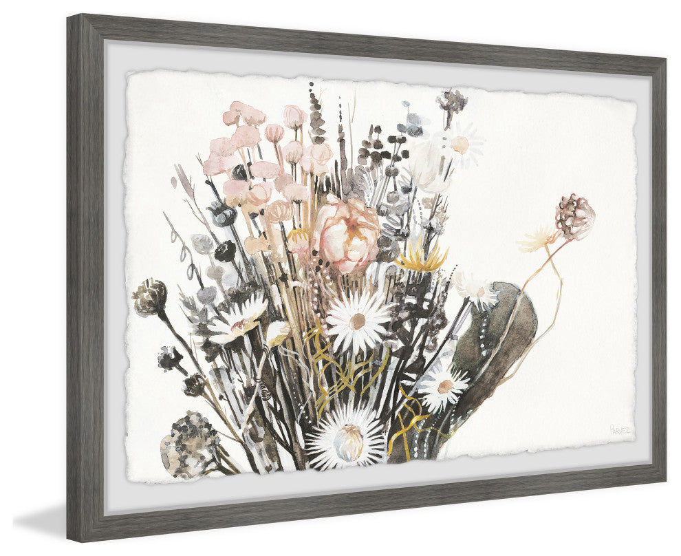 "Flowering Plants" Framed Painting Print