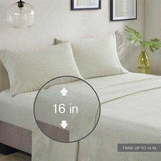 Madison Park Essentials Jaxon Stripe Comforter Set With Bed Sheets