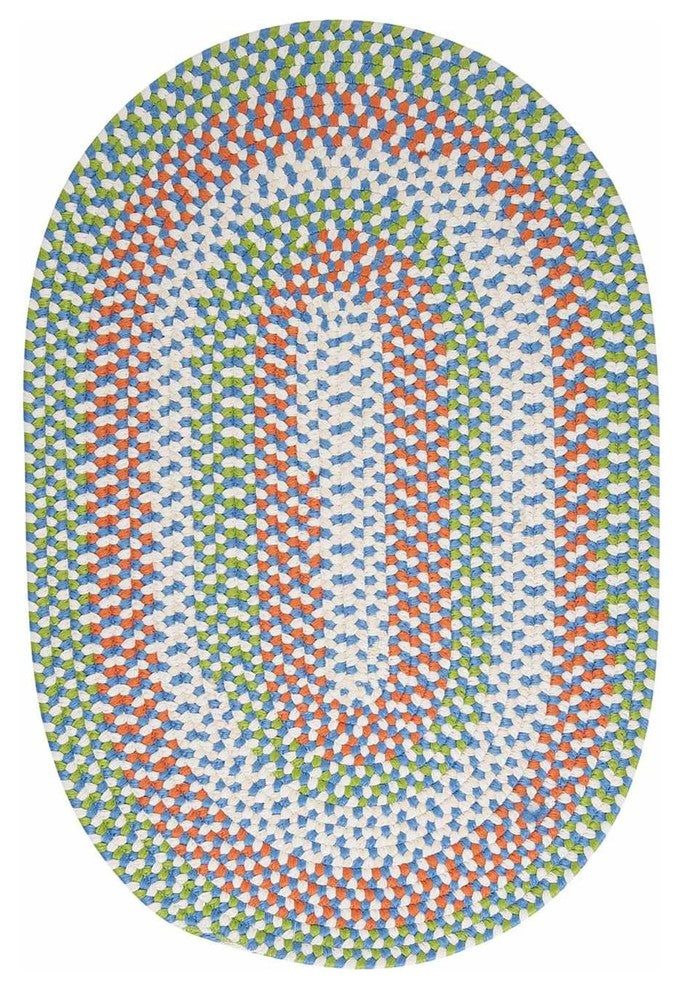 Colonial Mills Carousel OU49 Lime Spin Indoor/Outdoor Area Rug, Round 6'x6'