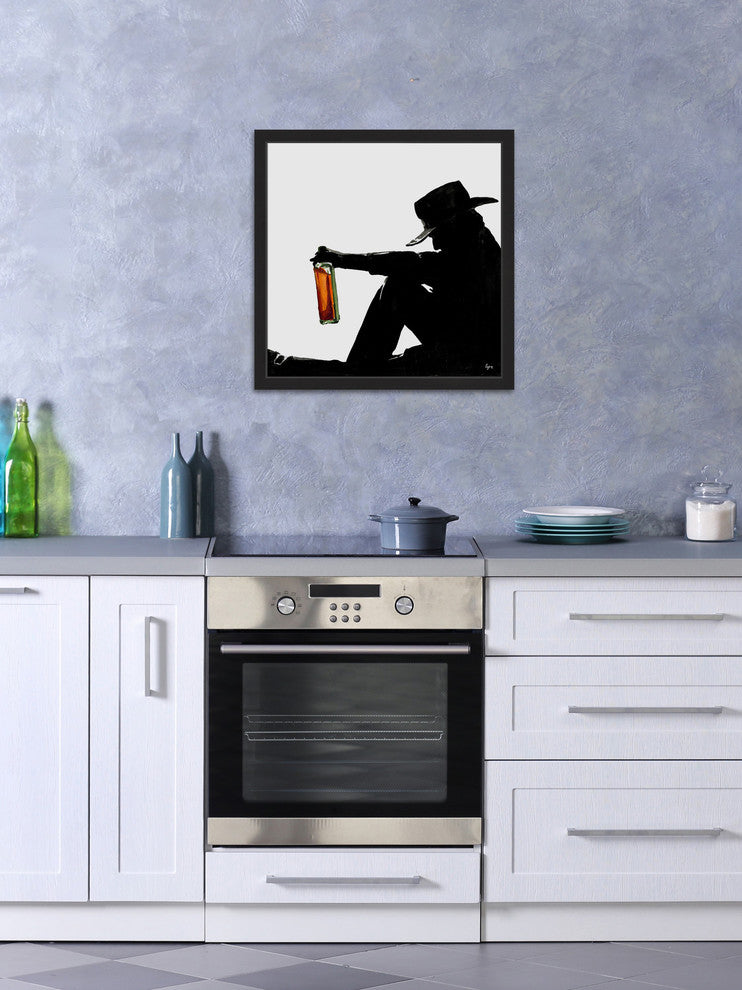 "Butch Cassidy" Framed Painting Print, 32"x32"