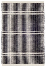 Dash & Albert Malta Black/Ivory Handwoven Wool Rug, Black, 8' x 10'