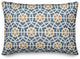 Blue and Yellow Circle Hex 14x20 Spun Poly Pillow