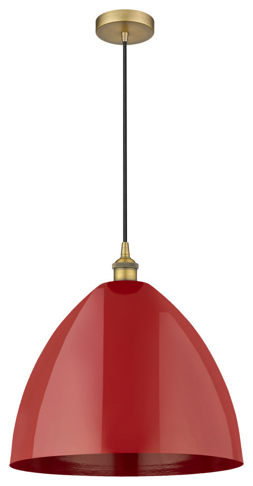 Innovations 616-1P-BB-MBD-16-RD-LED 1-Light Mini Pendant, Brushed Brass