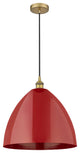 Innovations 616-1P-BB-MBD-16-RD-LED 1-Light Mini Pendant, Brushed Brass
