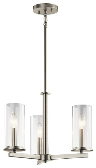 Chandelier/Semi Flush 3-Light, Brushed Nickel