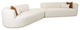 Fickle Cream Boucle 3-Piece Modular Sectional