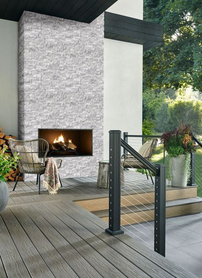 Arabescato Carara 6X12X6 Splitface Corner Ledger Panel, 27 Sft