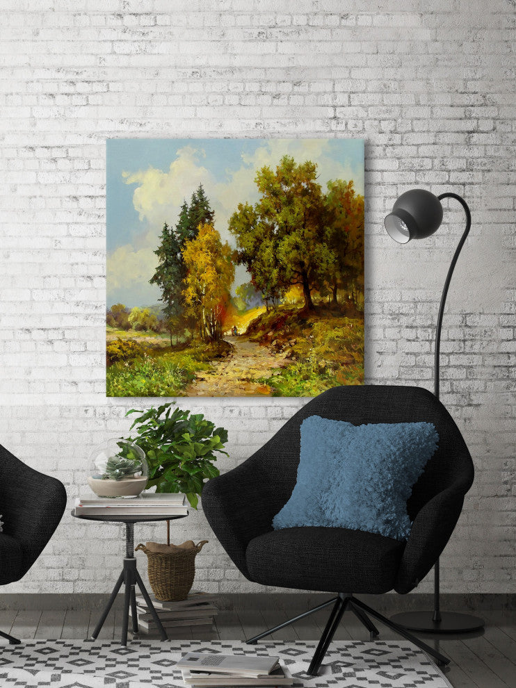 "At Peace in Nature" Painting Print on Wrapped Canvas, 24x24