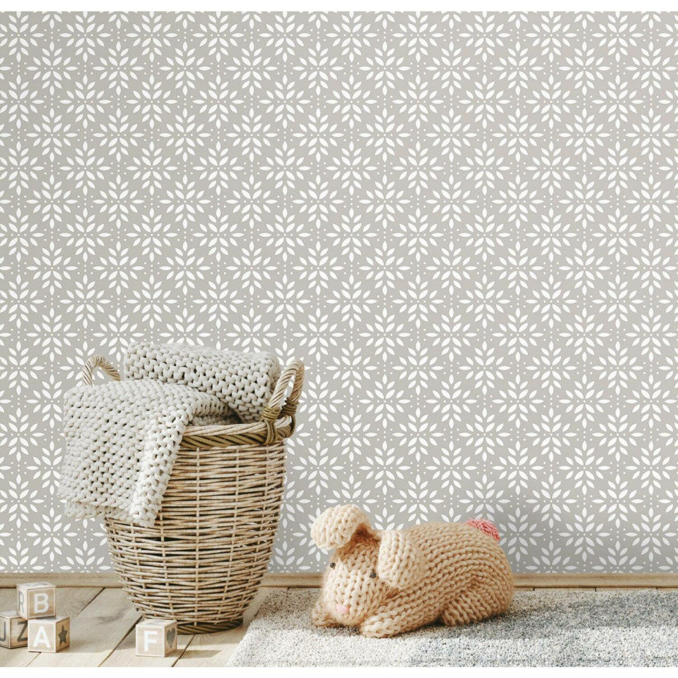 Taupe Rose Lindo Agave Peel & Stick Wallpaper