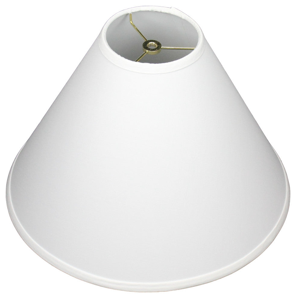 Fenchel Shades 5"x16"x12" Brass Spider Attachment Empire Lamp Shade, Linen White