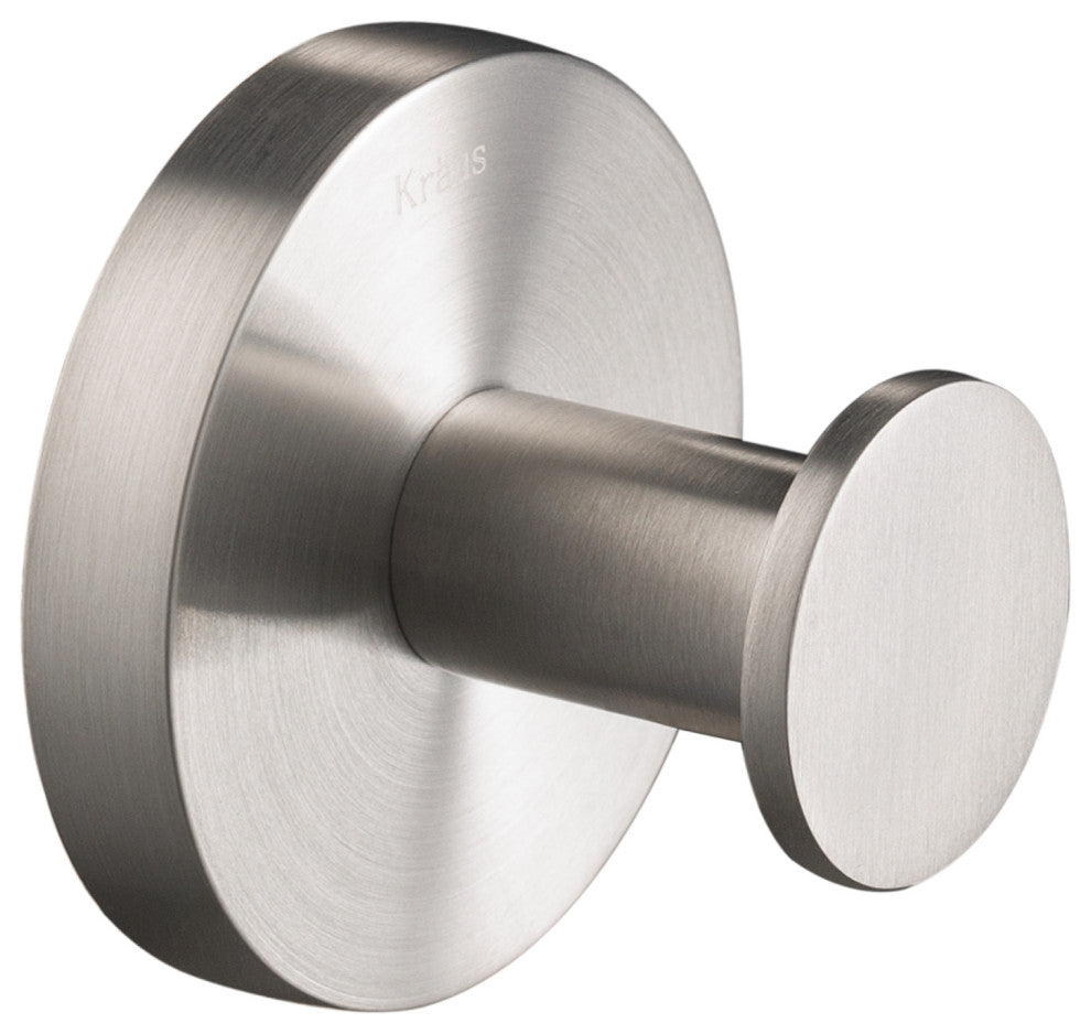 Elie Bathroom Robe and Towel Hook, Brushed Nickel