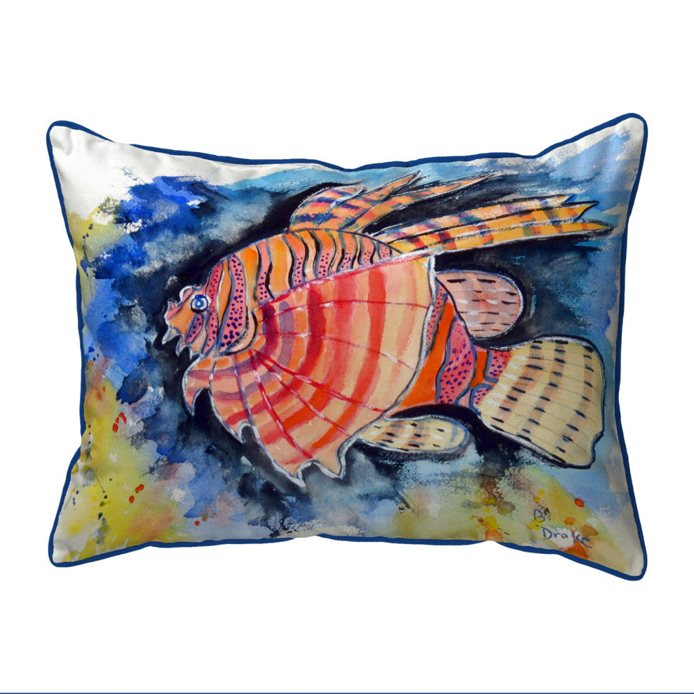 Betsy's Lion Fish Large Indoor/Outdoor Pillow 16x20