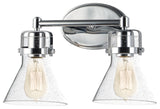 Maxim 26112 Seafarer 15" Seedy Glass Bathroom Light - Polished Chrome