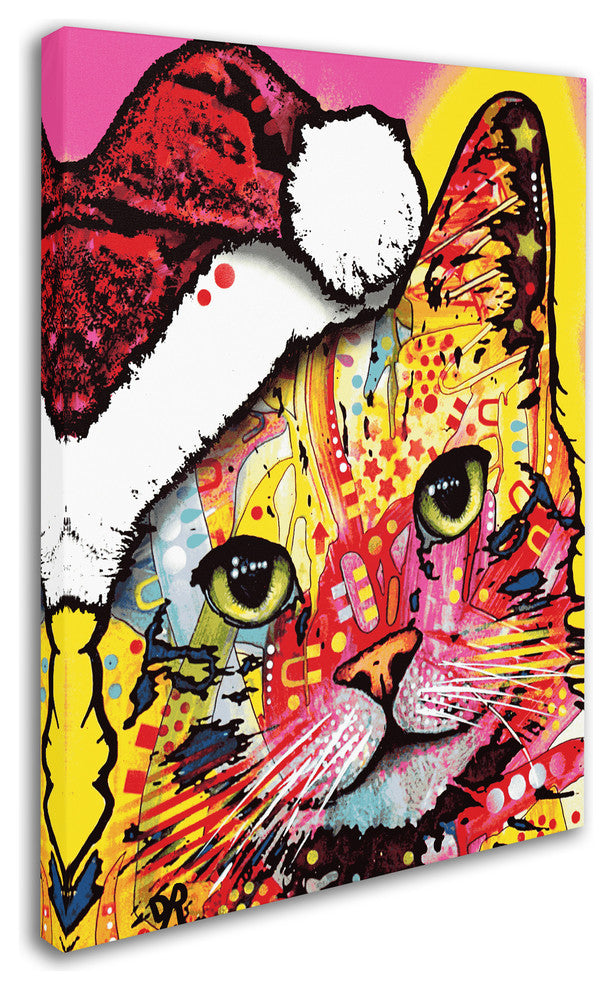 Dean Russo ''Tilt Cat Christmas Edition'' Canvas Art, 24x18