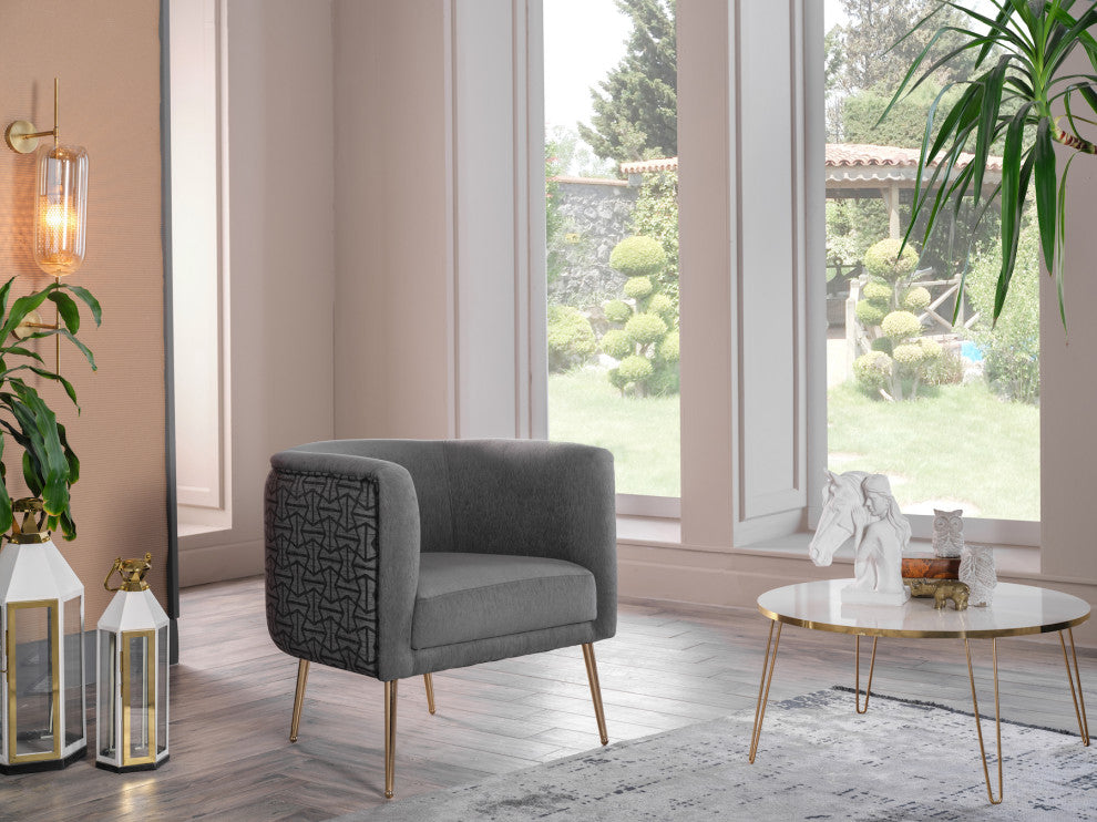 Cloak  Accent Armchair, Cloak Gray