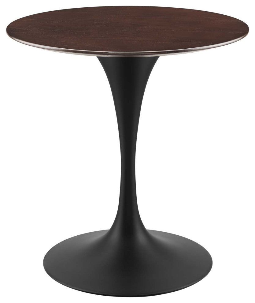 Dining Table, Round, Wood, Black Dark Brown, Modern, Cafe Bistro Restaurant