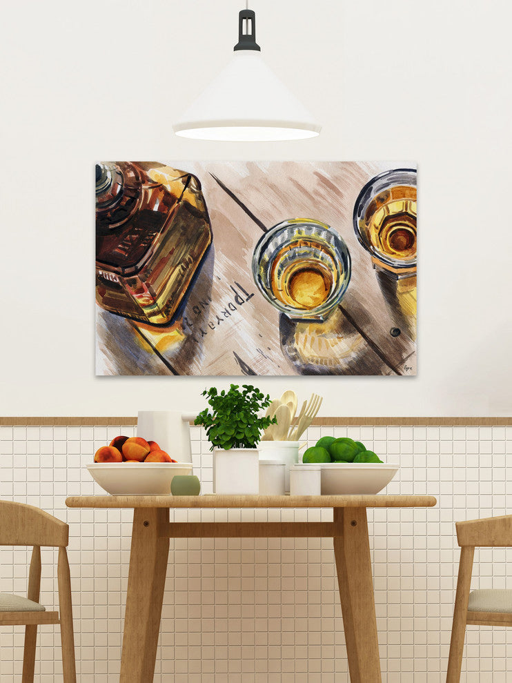 "Ap ro" Painting Print on Wrapped Canvas, 36"x24"