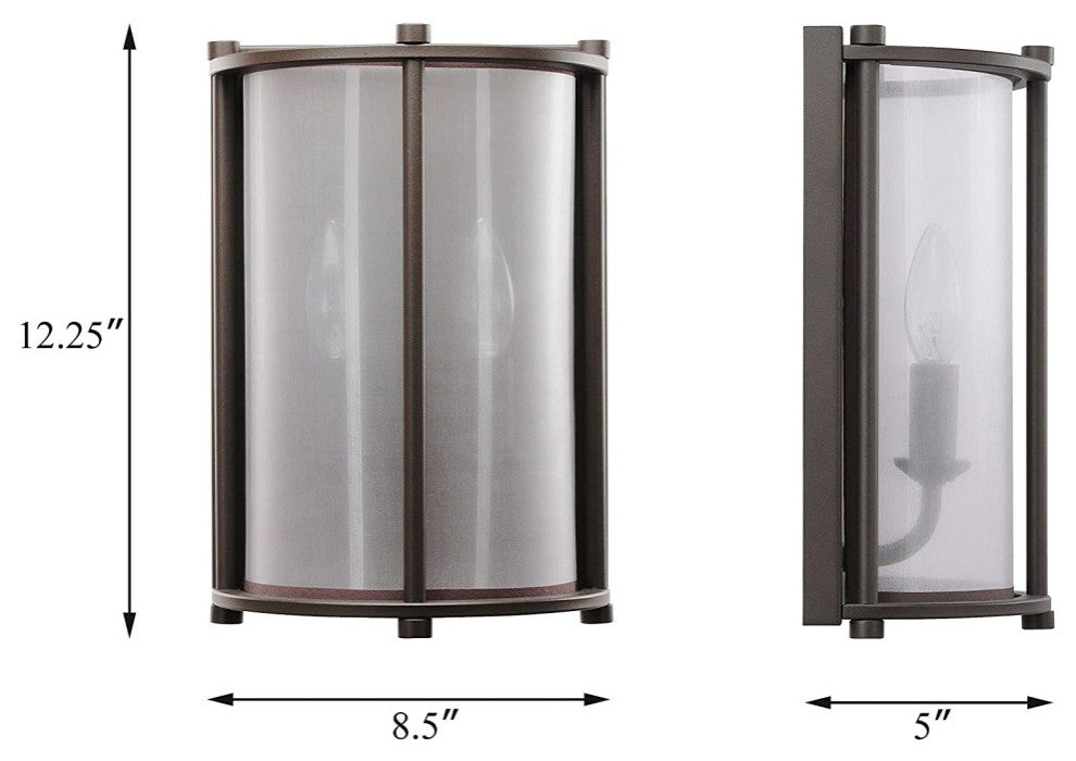 2 Light Hallway Wall Lights Vintage Wall Lamp With Dark Bronze Finish