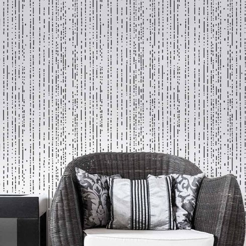 Rain Wall Stencil, Reusable Stencils For DIY Wall Decor