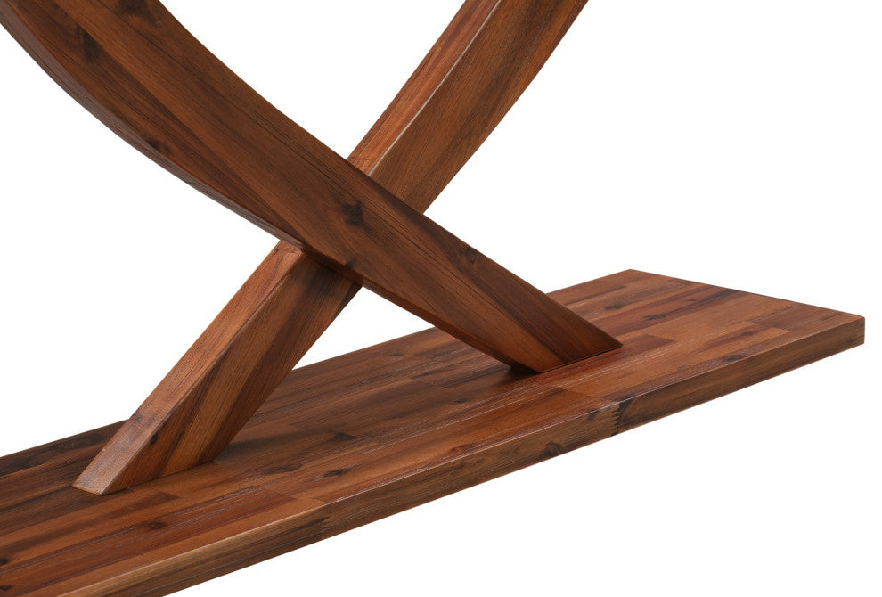 Rasmus Console Table, Chestnut Wire-Brush