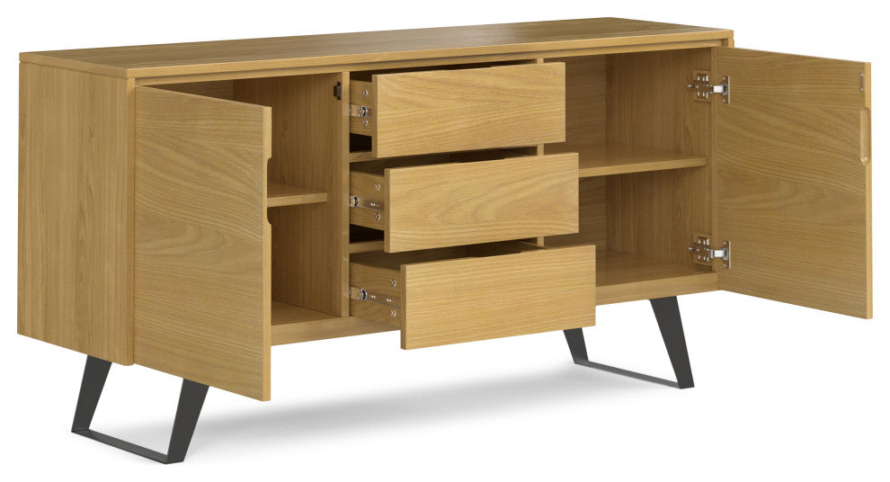 Lowry Sideboard Buffet, Oak Veneer