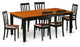 Quan7-Bch-Lc, 7-Piece Dining Set, Table With 6 Wooden Dining Chairs