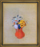 Odilon Redon Flowers in a Red Pitcher Framed Premium Canvas Print, 20"x25"