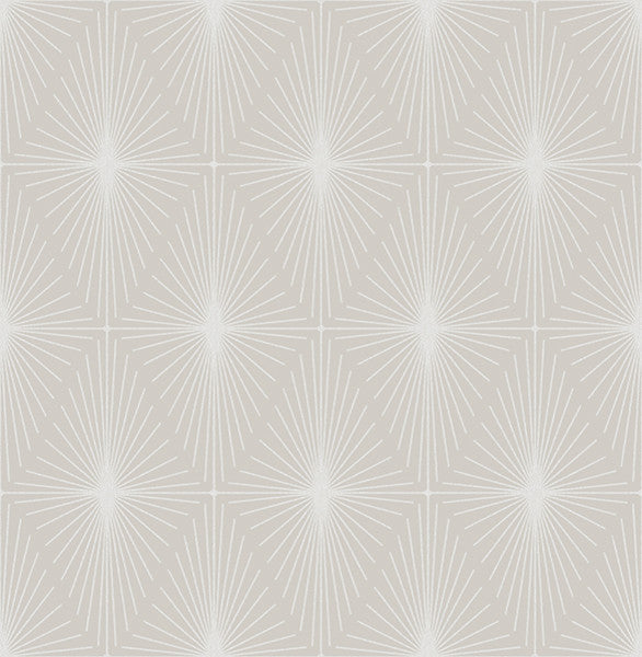 Art Deco Diamond Pattern Wallpaper, Dove Gray, Sample