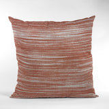 Plutus Red Beige Shower Stripe Luxury Throw Pillow, 12"x20"