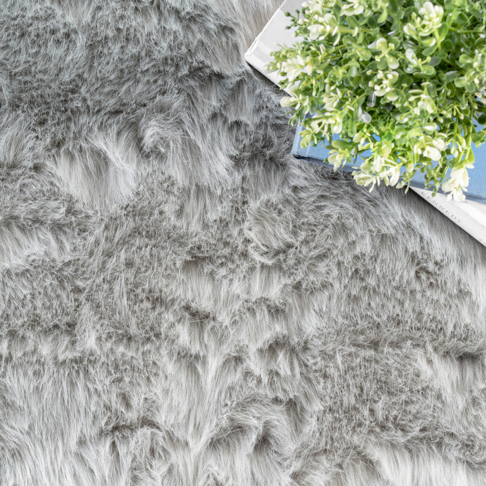 Nuloom Drummond Shag Area Rug, Grey 5'x7'