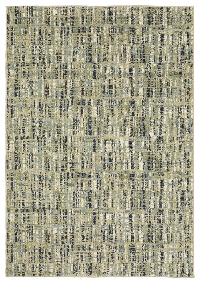 Sarasota Gridwork Indoor Area Rug, Green, 3'10" x 5'5"