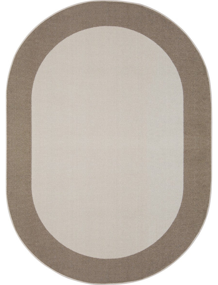 Easy Going 5'4" X 7'8" Oval Area Rug, Color Neutral