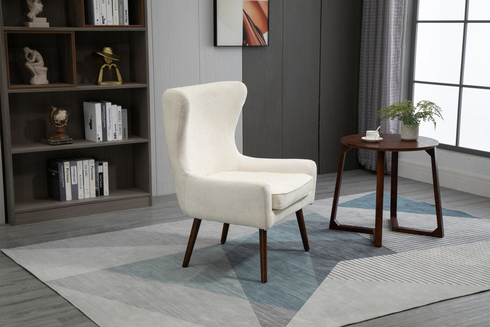 Claudie Wing Back Accent Chair, Beige