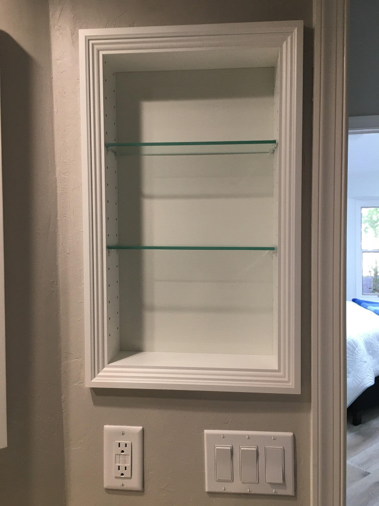 Nashville Recessed Niche 23.5"h x 15.5"w x 3.5"d, Primed Gray