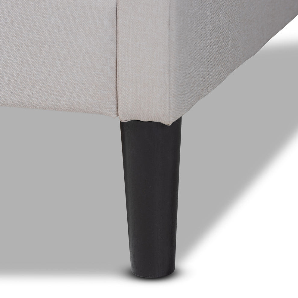 Selena Contemporary Fabric Upholstered Twin Daybed, Beige