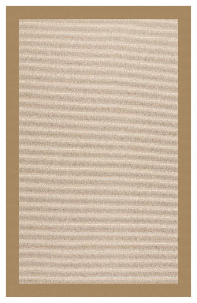 Zoe-Beach Sisal Machine Tufted Rectangle Rug, Light Gold, 5'x8'