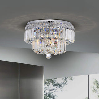 Taylor Chrome Two Tier Crystals Flush Mount