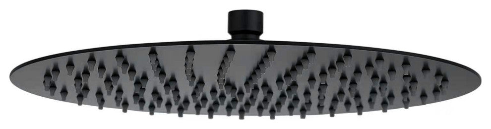 10-12 Inch High Pressure Shower Head Stainless Steel Ultra-Thin Rain Showerheads, Matte Black, 10 Inches, Round