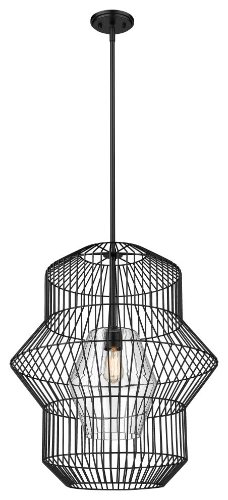 Zlite 1941P24-MB 1-Light Pendant, Clear