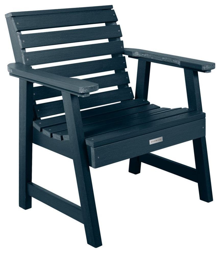 4'' Weatherly Bench, Chairs, Conversation Table, 4-Piece Set, Federal Blue