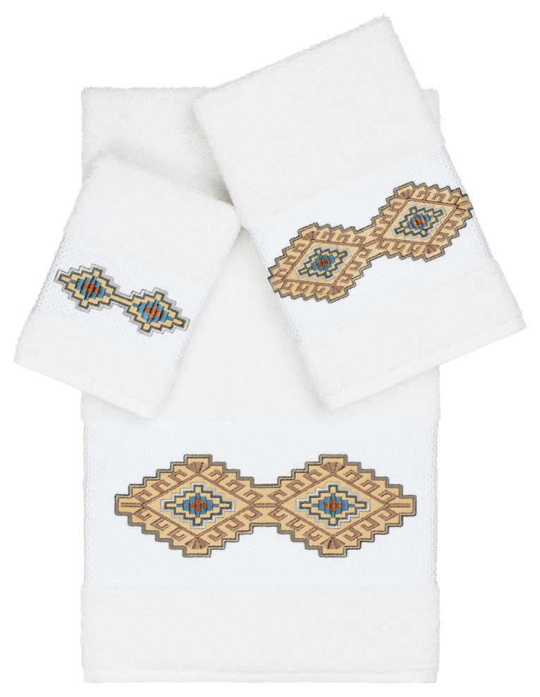 Gianna 3 Piece Embellished Towel Set