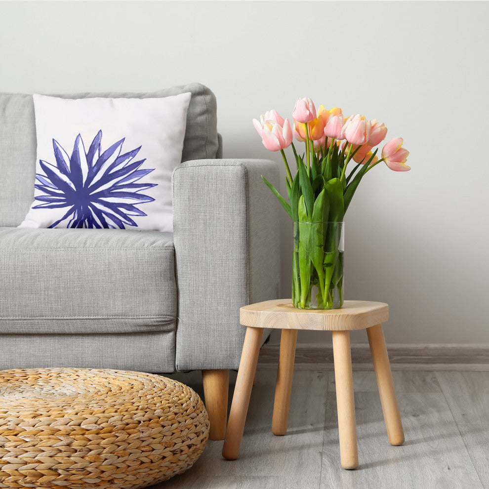 Spiky Flower Decorative Throw Pillow, Purple, 18"x18"