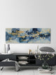 "Gold Water Reflection" Painting Print on Wrapped Canvas, 30"x10"