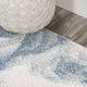 Petalo Abstract Two-Tone Modern Blue/Cream 8 ft. x 10 ft. Area Rug